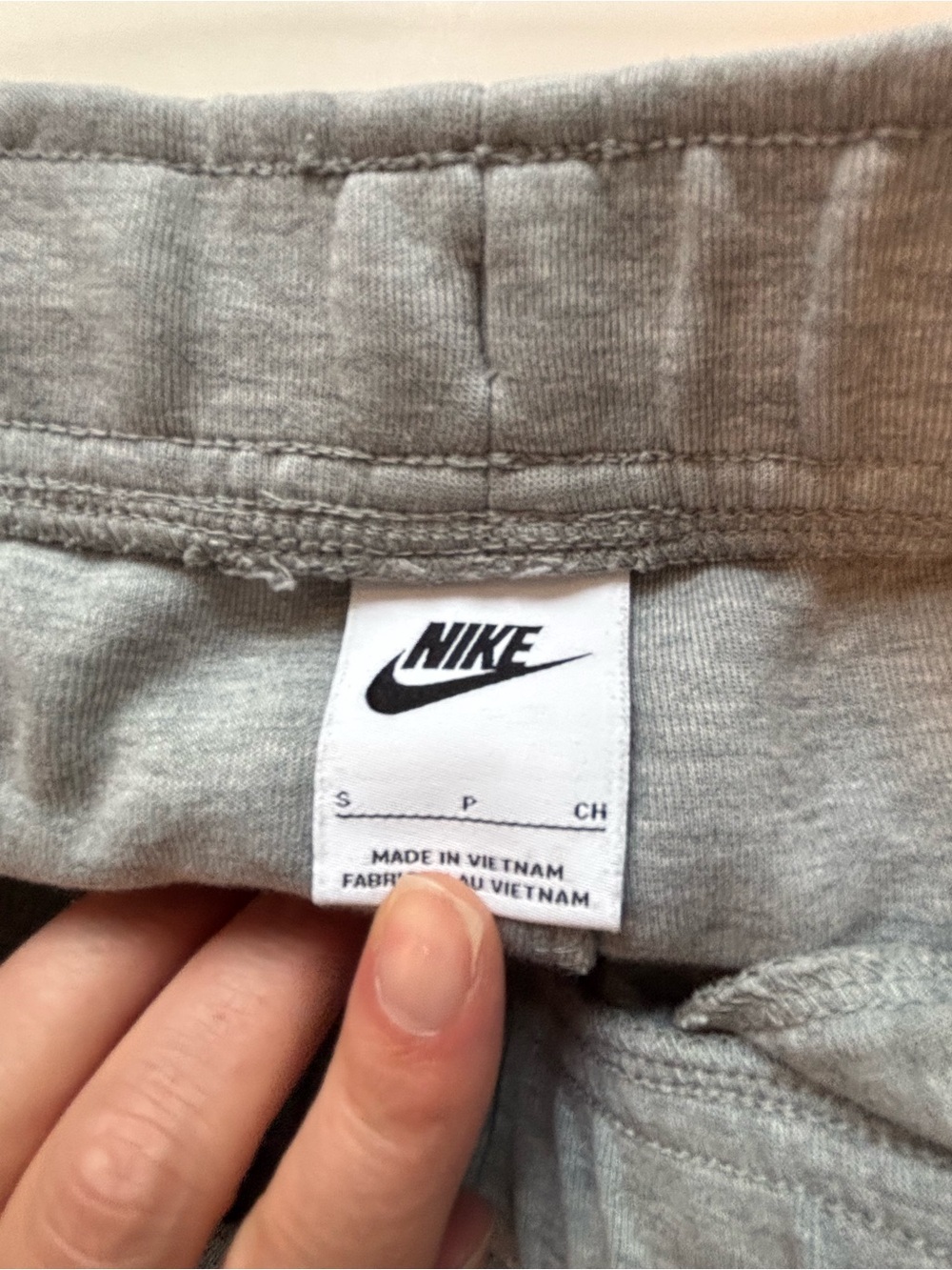 Nike Tech Gray Joggers with Black Zip Details - Picture 4 of 4